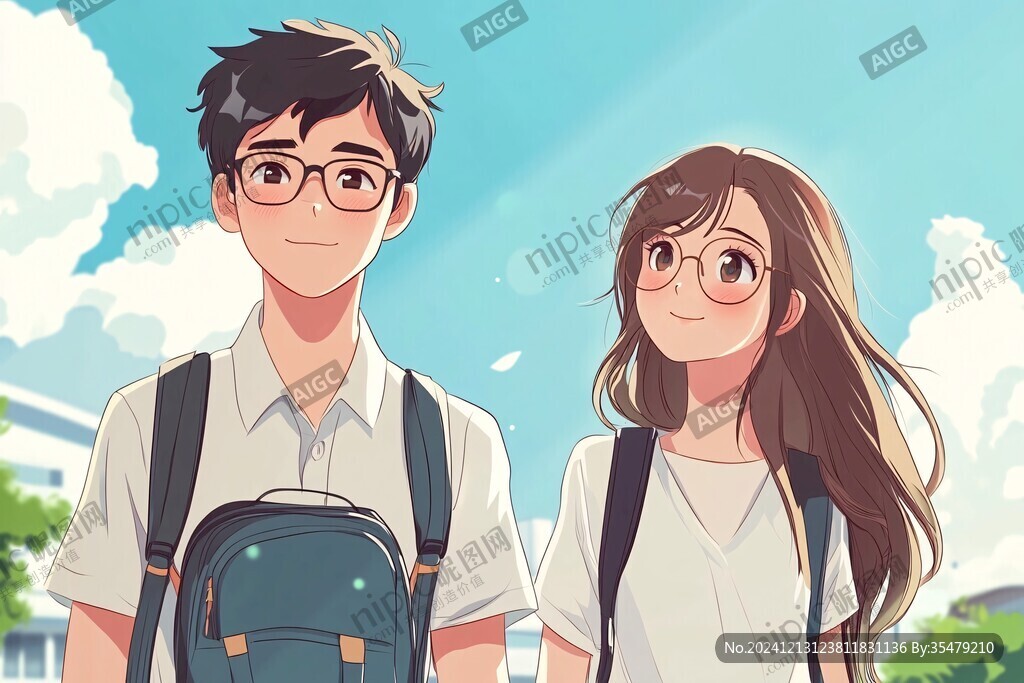 青春校园插画