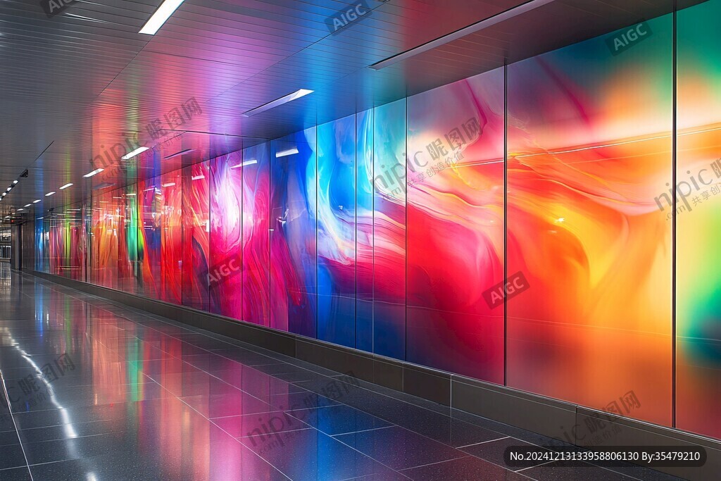 地铁站发光灯箱