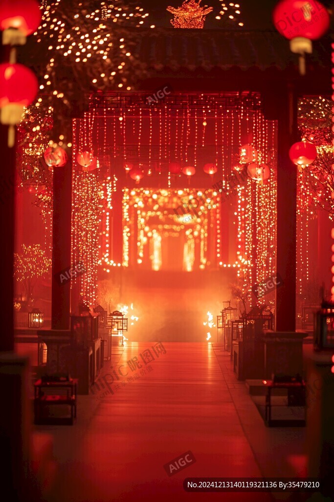 红灯笼通道