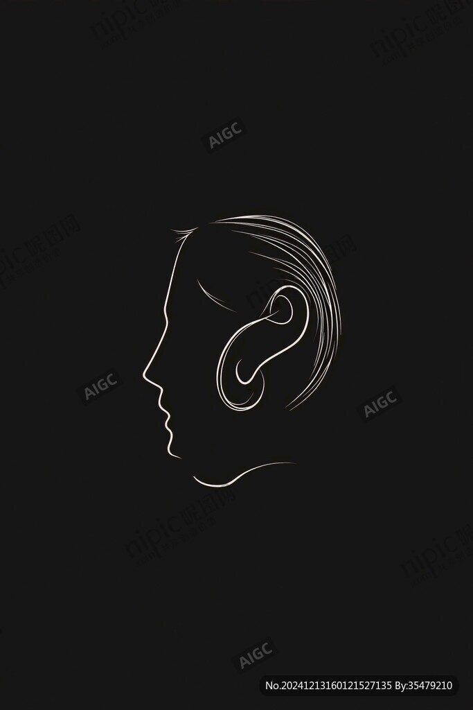 男性侧脸logo