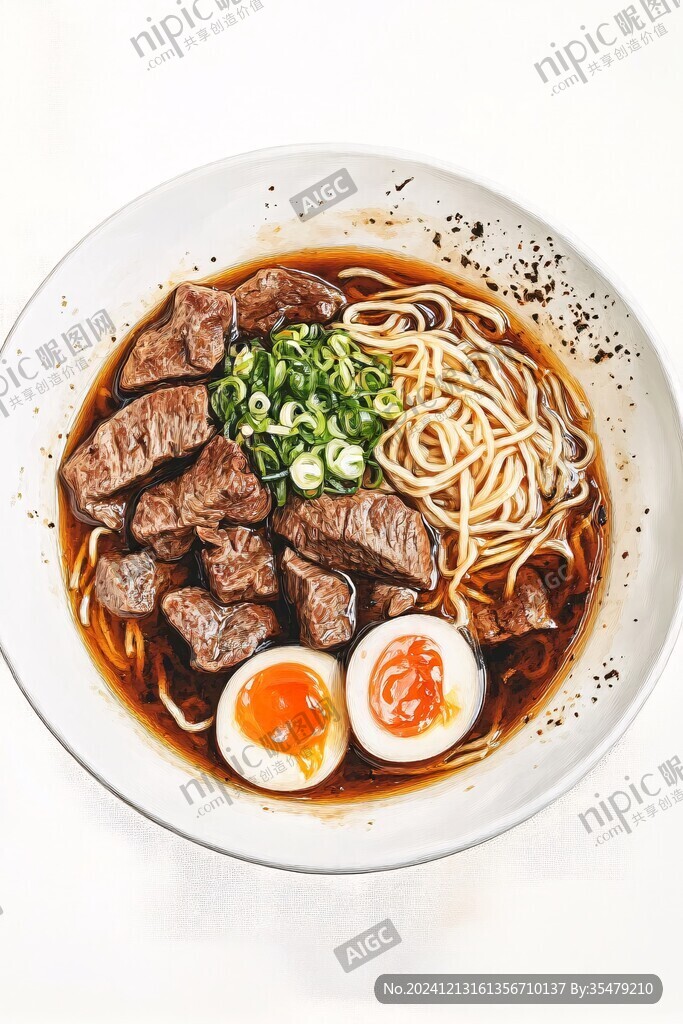 牛肉卤蛋面