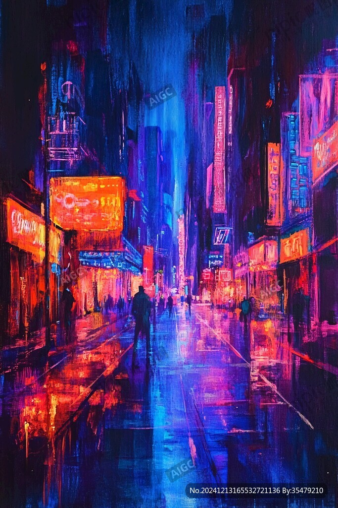 场景赛博插画
