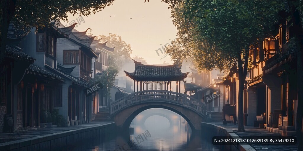 古镇早晨