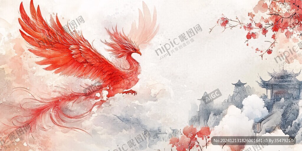 凤凰朱雀插画