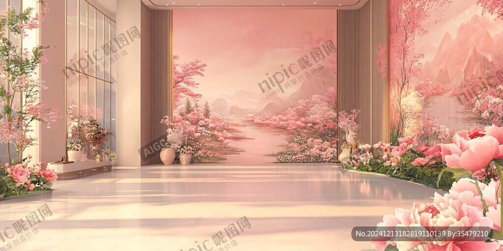大气花卉场景