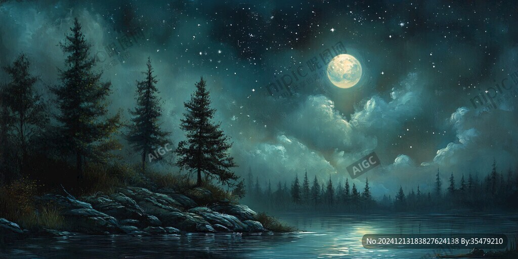 星月河幻想插画