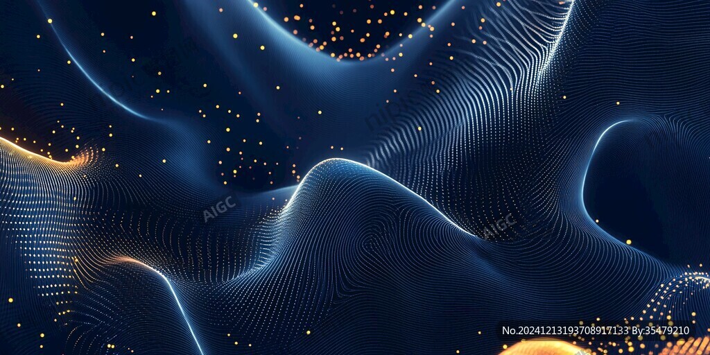 科幻感蓝色流动感背景