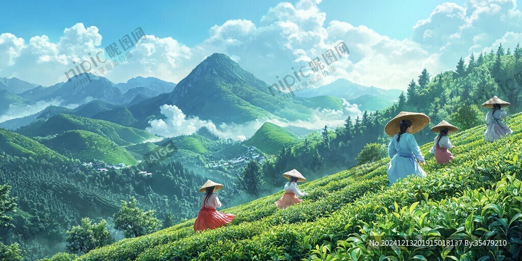 采茶画面