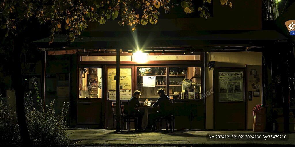 咖啡店夜色