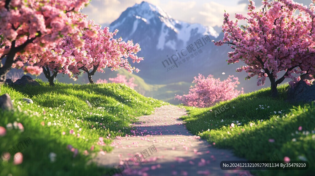 唯美梦幻花田场景