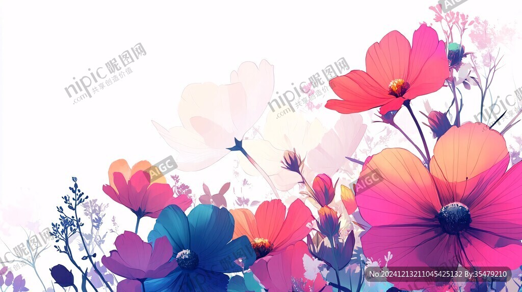 炫彩花朵壁纸