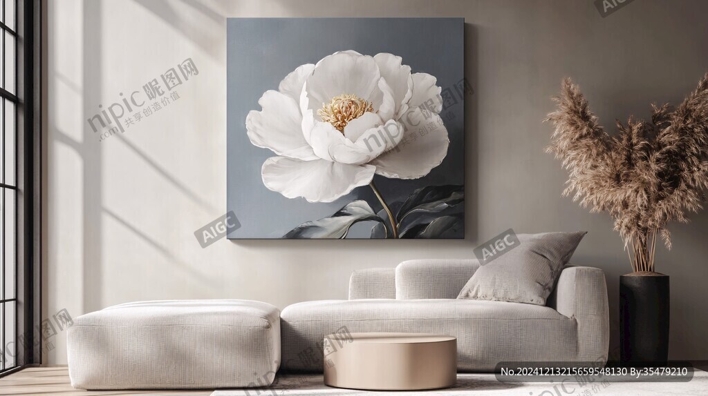 轻奢装饰画花朵