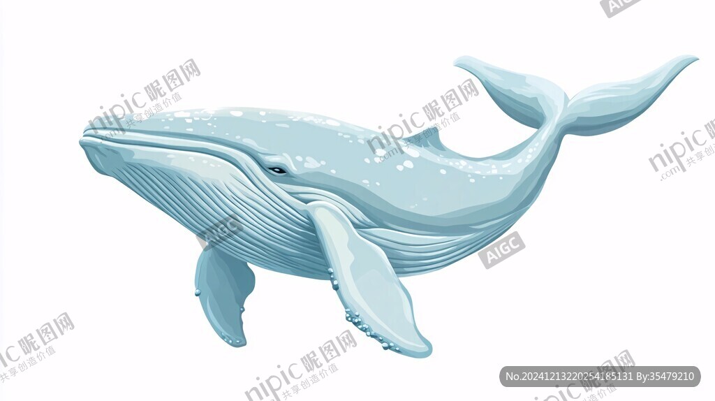 高清鲸鱼手绘元素