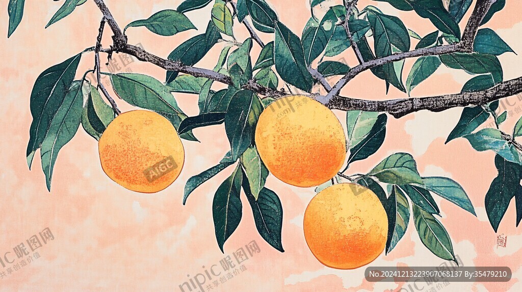 耙耙柑插画设计