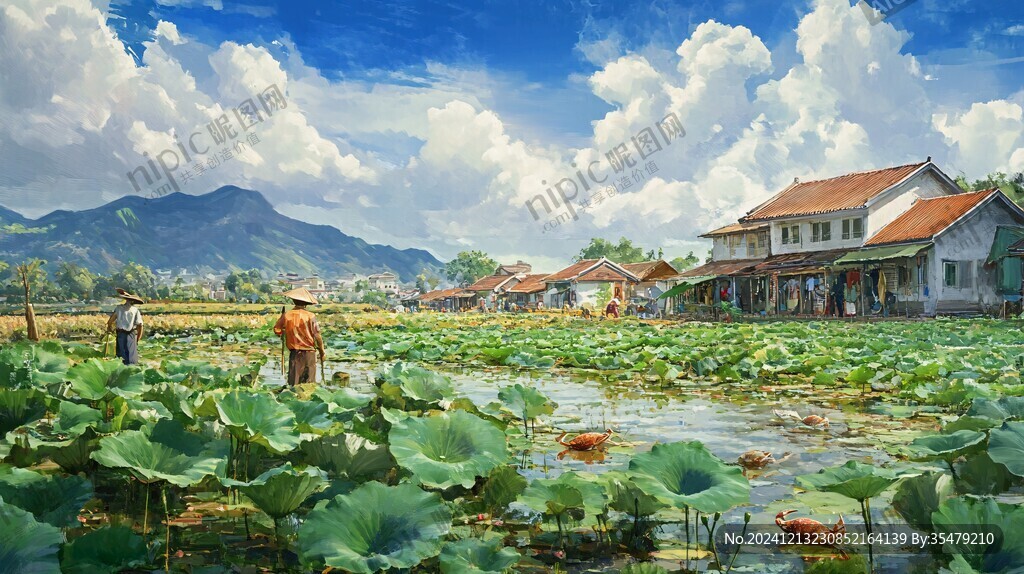 荷花大场景