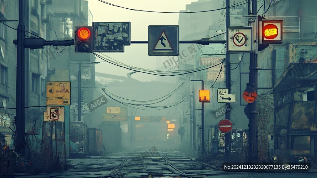 朦胧的街景