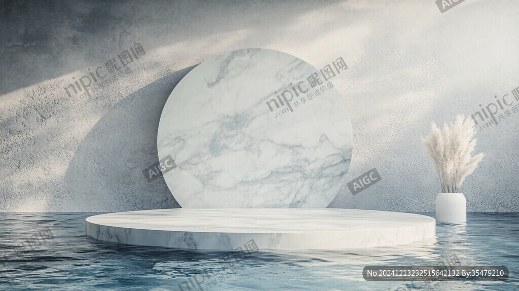 蓝色大理石海报背景