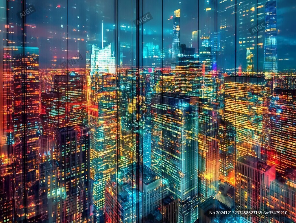 玻璃外的城市风光