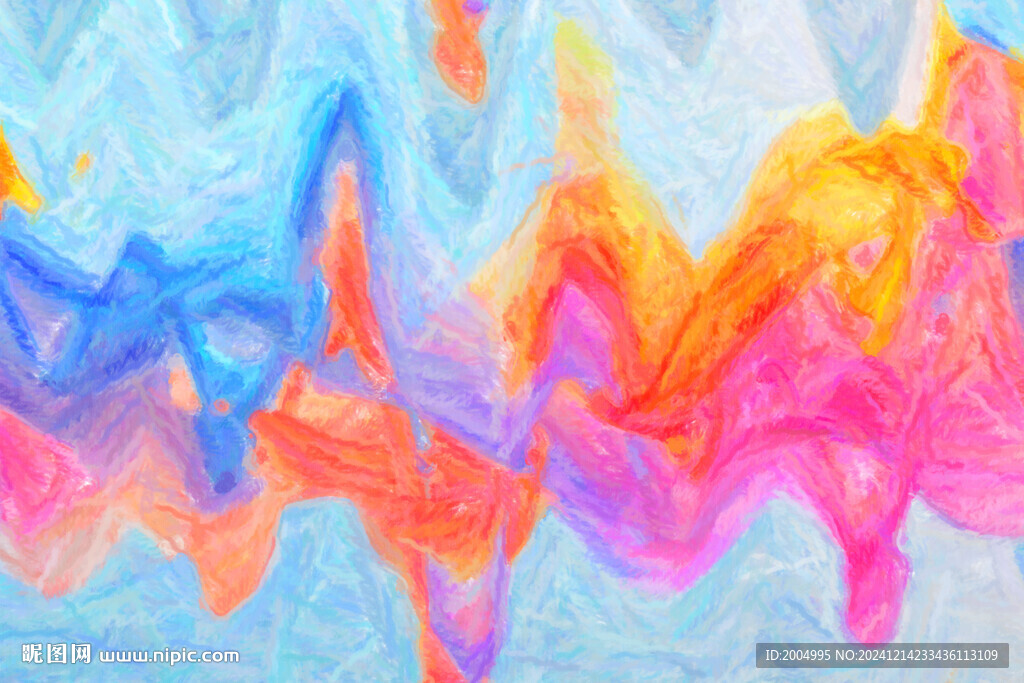 抽象水彩油画