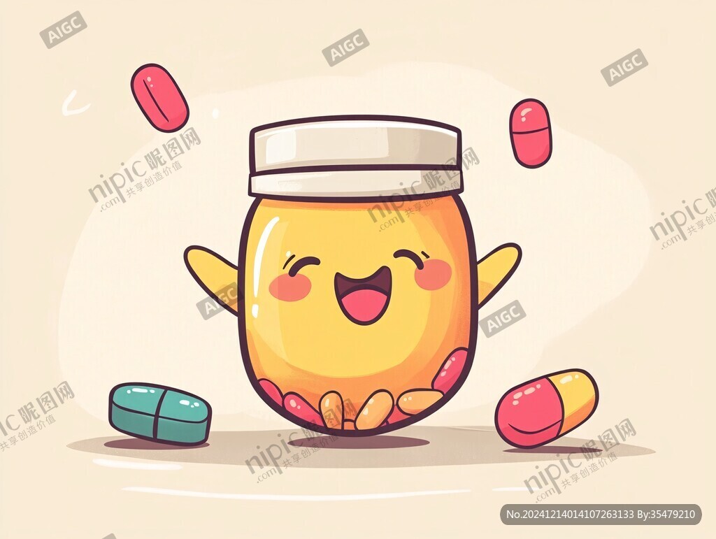 药物食品插画
