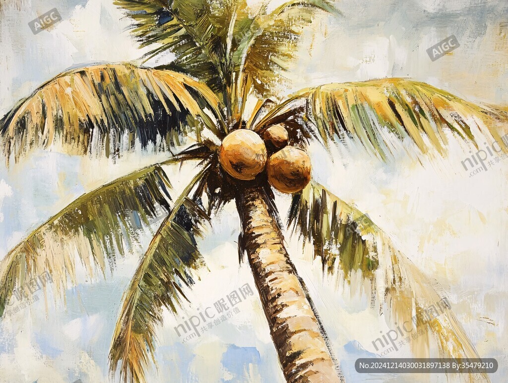 椰树油画