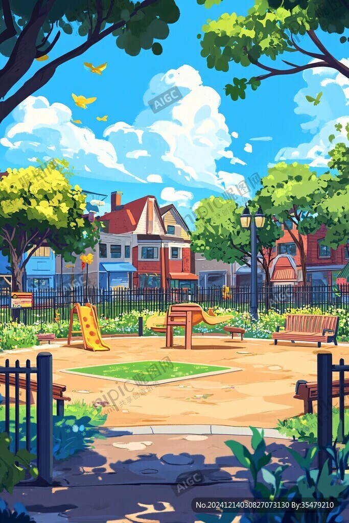 室外场景插画