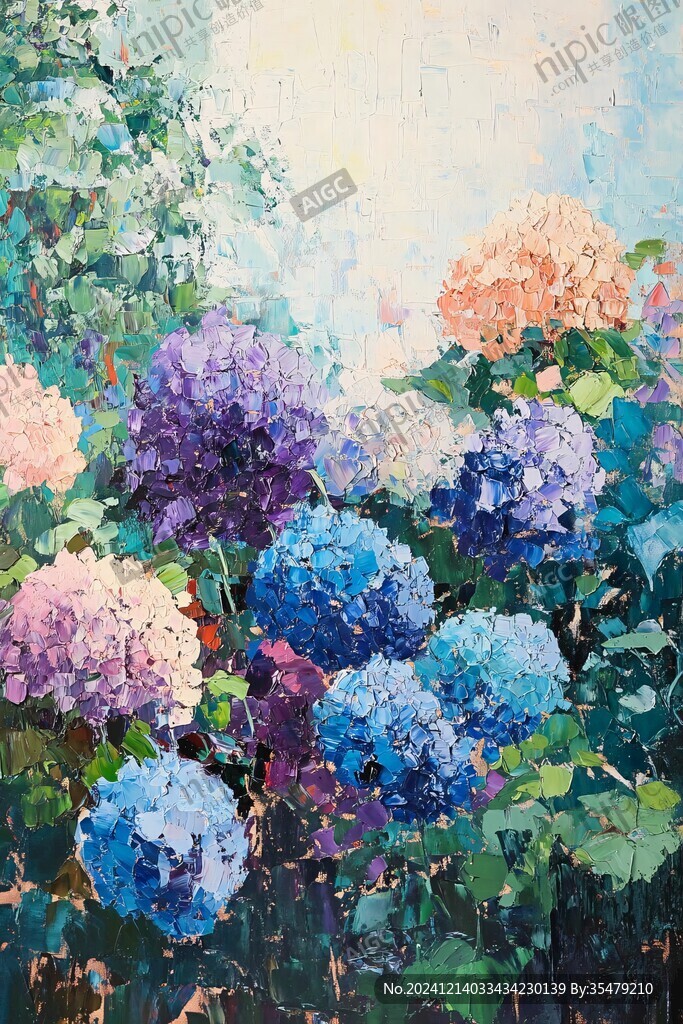 绣球花插画