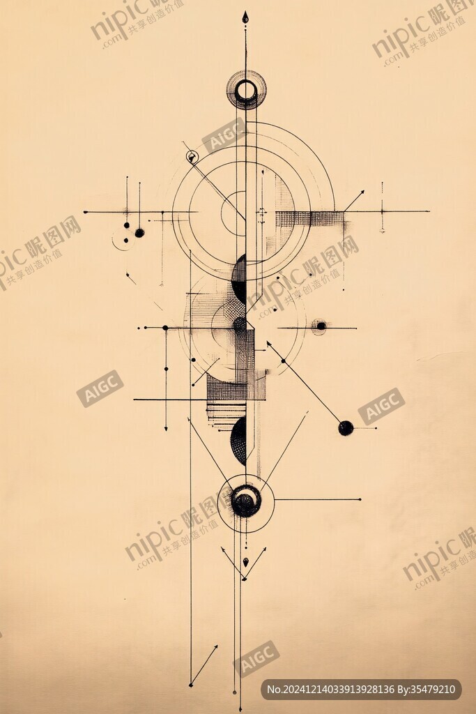 线条数字2海报
