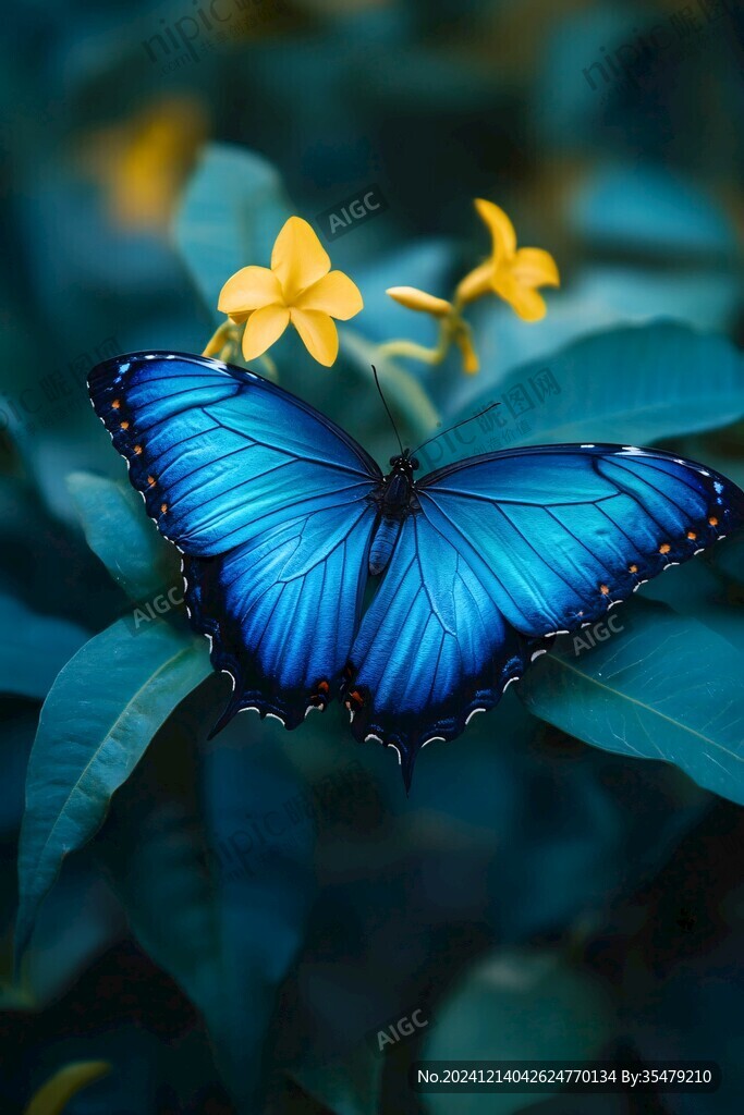 植物鲜花蝴蝶