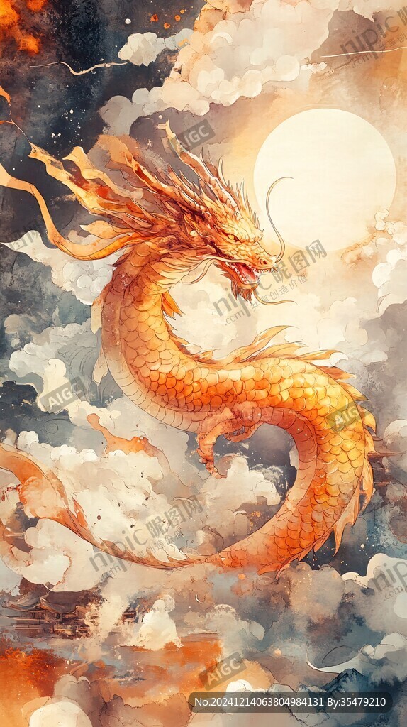 古风龙插画