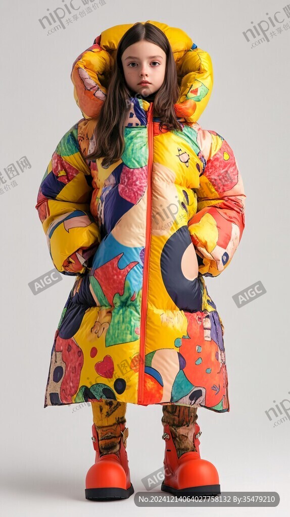 彩虹图案外套