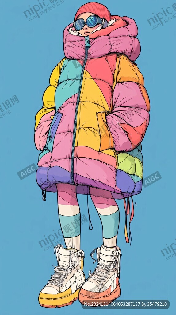 穿搭插画