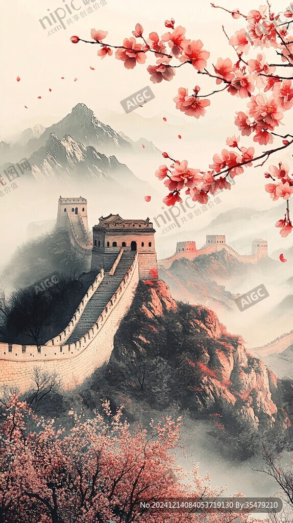 长城山水装饰画