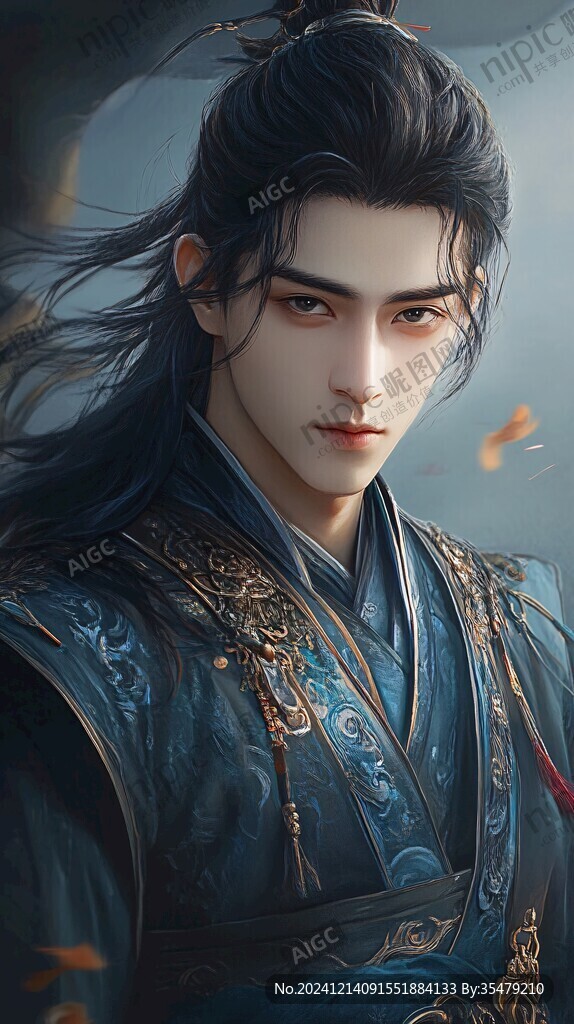 原创手绘古装美男