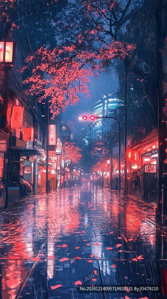 唯美雨景