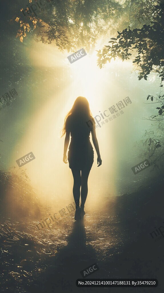 阳光光线背影