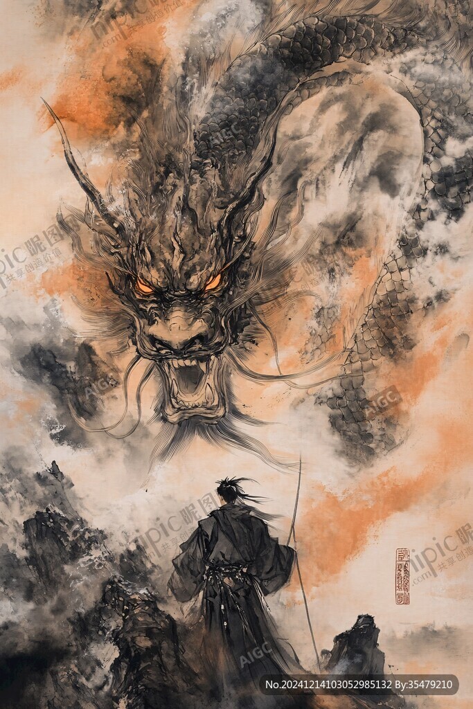 古风龙插画