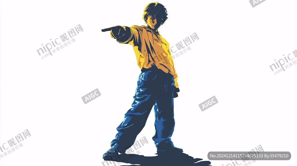 跳街舞的男孩