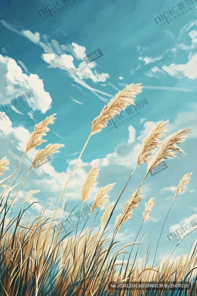 狗尾草插画