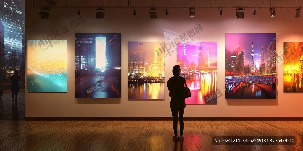 城市缩影展厅背景
