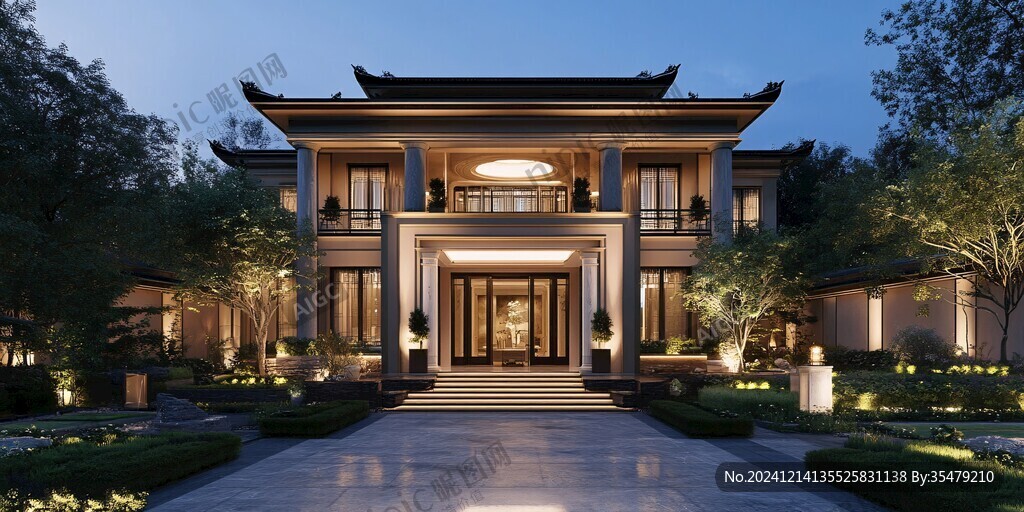 新中式豪宅中式建筑
