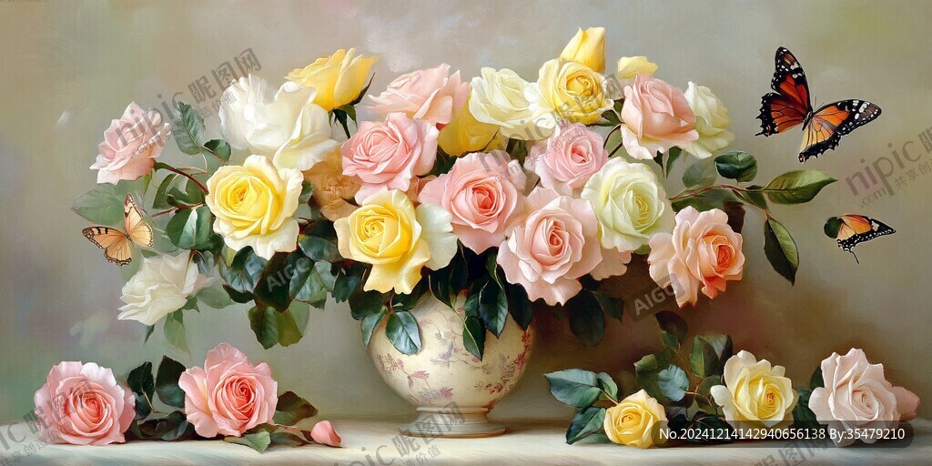 3d立体花卉油画