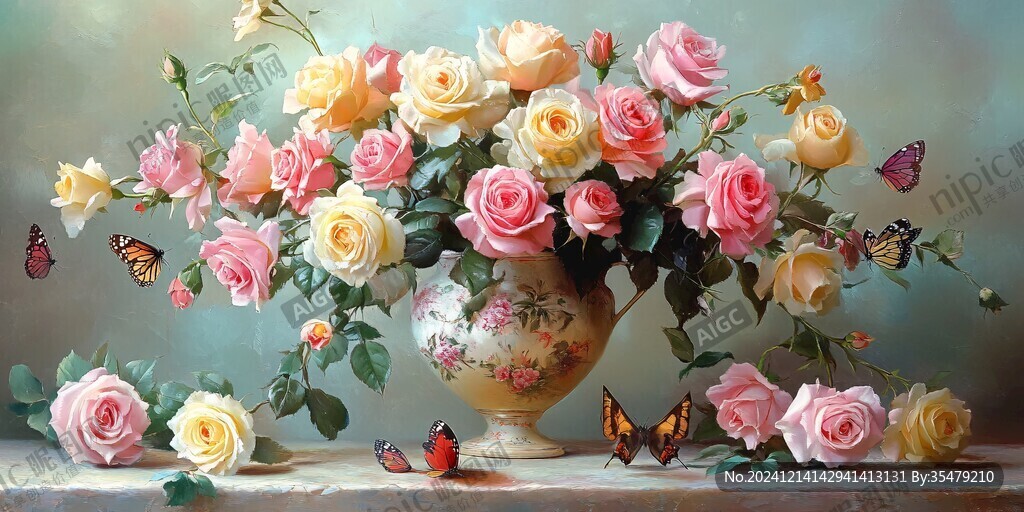 3d立体花卉油画
