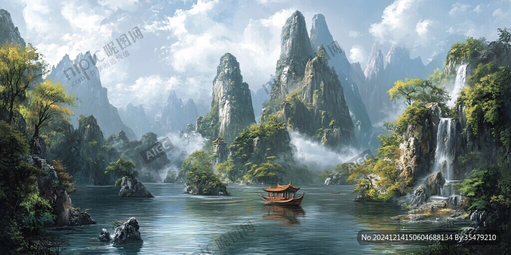 古风山水场景
