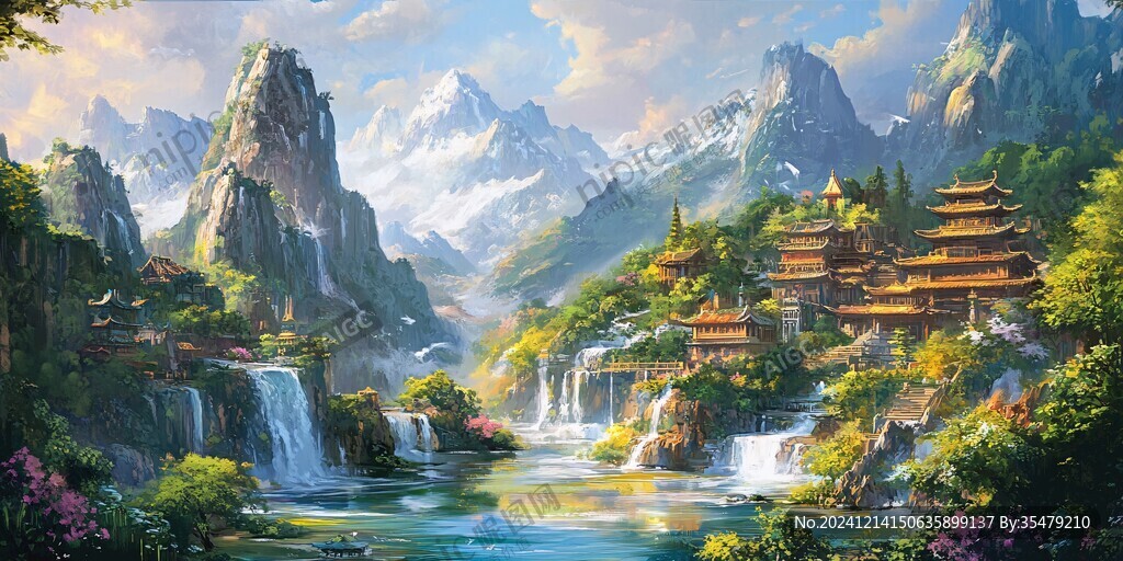 古风山水场景
