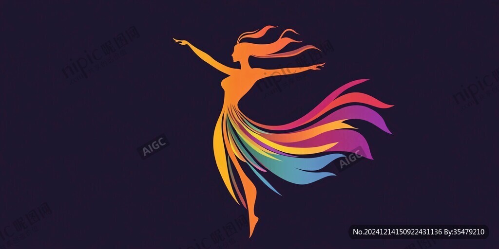 舞蹈女性logo