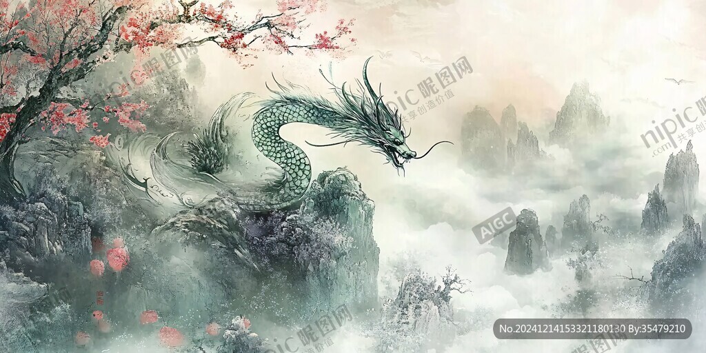 古风龙插画