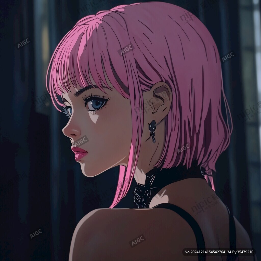 粉色头发少女