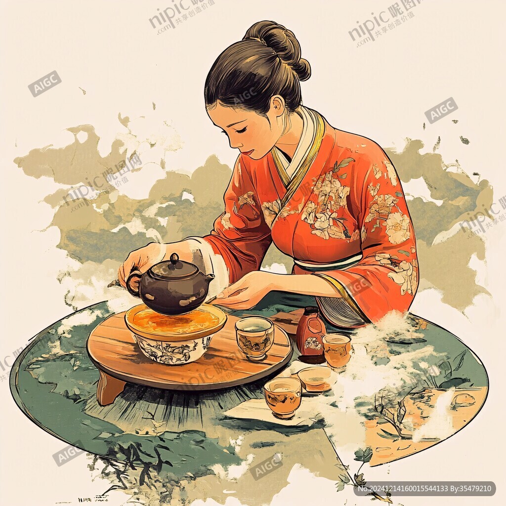 原创茶艺插图