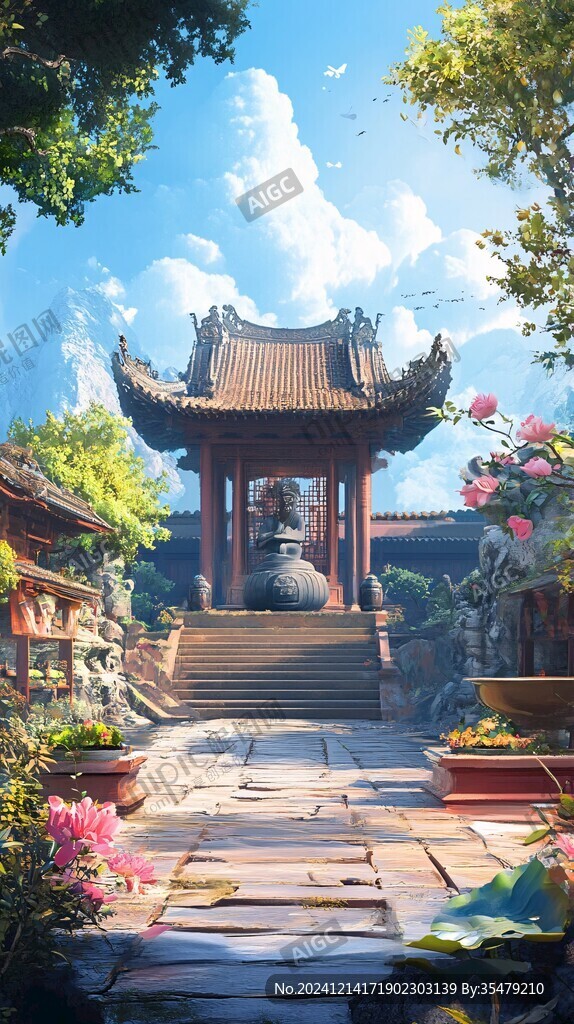 宏大寺庙场景